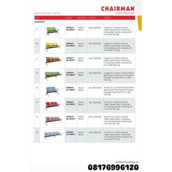 Kursi Kantor Chairman AIRSEAT AC 820 F 830 F 840 F 850 F 920 F 930 F 940 F 950 F