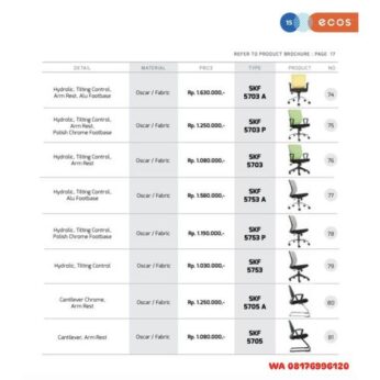 Kursi Kantor Chairman Ecos SKF 5703 A SKF 5703 Р SKF 5703 SKF 5753 A SKF 5753 Р SKF 5753 SKF  5705 A SKF 5705
