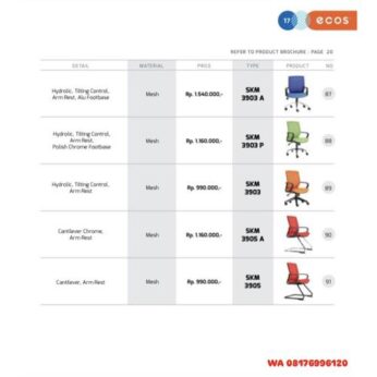 Kursi Kantor Chairman Ecos SKM 3903 A SKM 3903 Р SKM 3903 SKM 3905 A SKM 3905