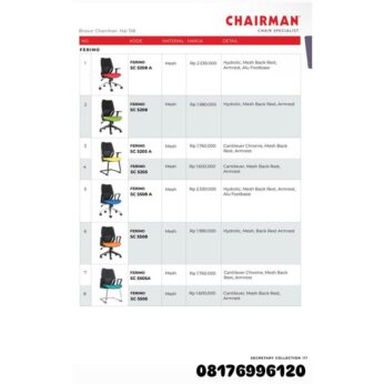 Kursi Kantor Chairman FERINO SC 5208 A 5208 5205 A 5205 5508 A 5508 5505 A 5505