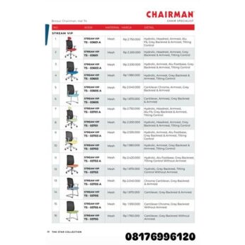 Kursi Kantor Chairman STREAM VIP TS 03601 A 03601 03603 A 03603 03605 A 03605 03701 A 03701 03703 A 03703 03753 A 03753 03705 A 03705 03755 A 03755