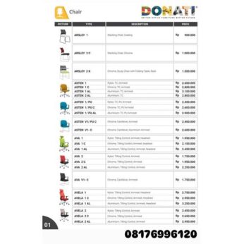 Kursi Kantor Donati ARSLEY 1 2 C 2 K ASTEN 1 1 C 1 AL 2 AL 1 / PU 1 / PU C 1 / PU AL V1 / PU C V1 – C AVA 1 1 C 1 AL 2 2 C 2 AL V1 – C AVELA 1 1 C 1 AL 2 2 C 2 AL