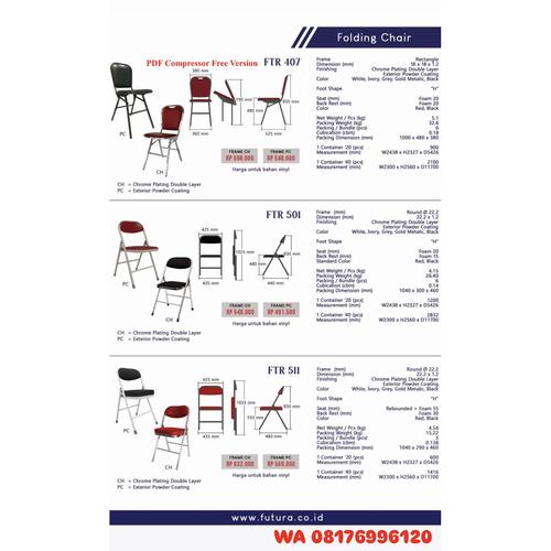 Kursi Kantor Futura FTR 407 FRAME CH FRAME PC FTR 501 FRAME CH FRAME PC FTR 511 FRAME CH FRAME PC