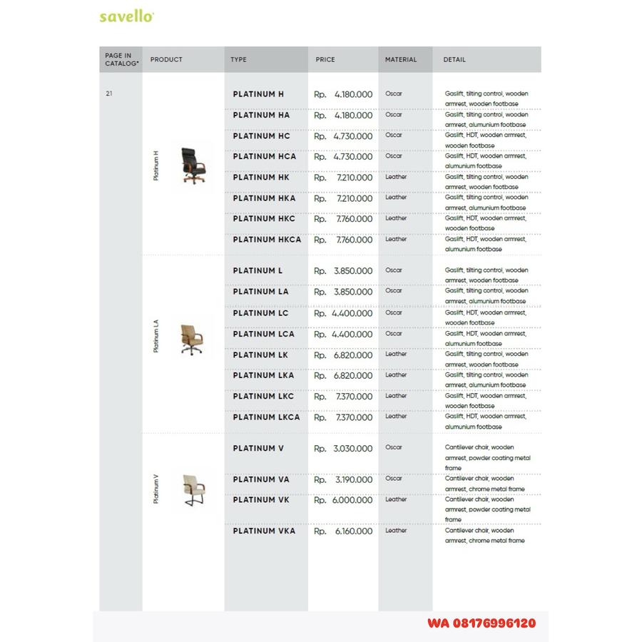 Kursi Kantor Savello PLATINUM H HA HC HCA HK HKA HKC HKCA L LA LC LCA LK LKA LKC LKCA V VA VK VKA