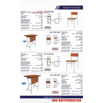 Kursi Sekolah Futura KS FTR 106 FRAMEPC MJ FTR 606 FRAMEPC KS FTR 107 FRAMEPC MJ FTR 607 FRAMEPC