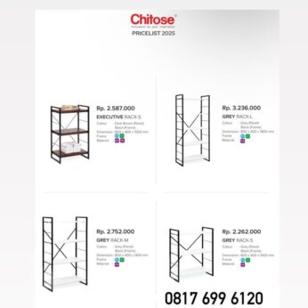 Rak Kantor Chitose EXECUTIVE RACK-S GREY RACK-L GREY RACK-M GREY RACK-S