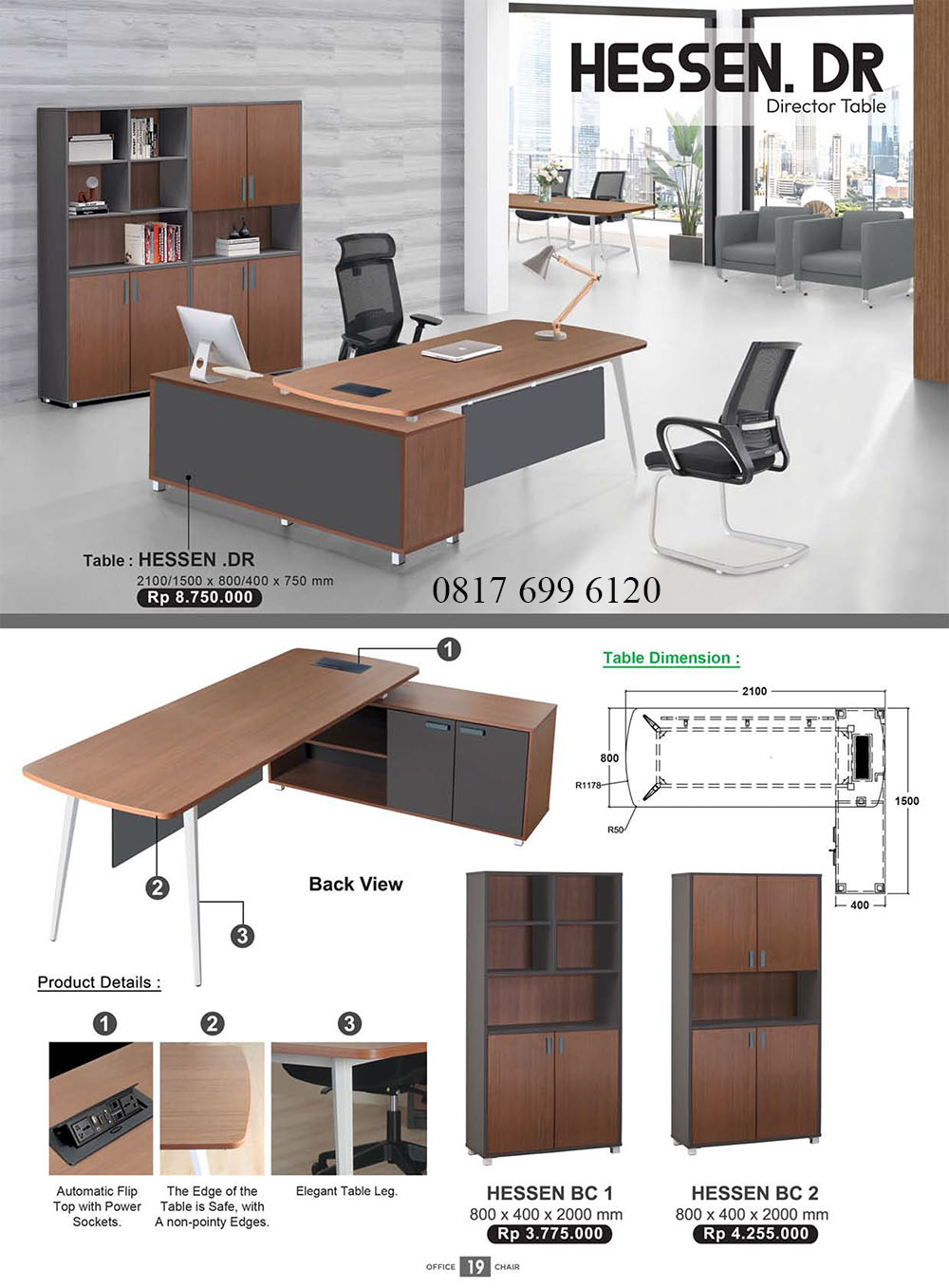 Meja Direktur Donati Ultimate Hessen.DR