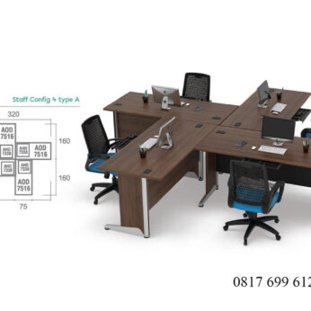 Meja Kantor Modera A Class Staff Config 4 Type A