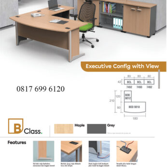 Meja Kantor Lemari Arsip Modera B Class Executive Config Set