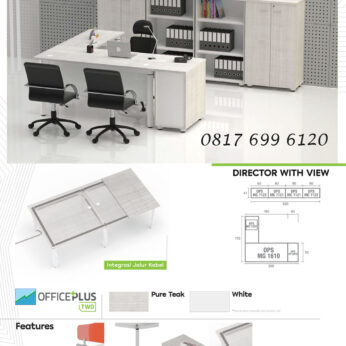 Meja Kantor Modera Office Plus Two Director with View