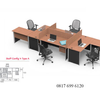 Meja Kantor Modera E Class Staff Config 4 Type A