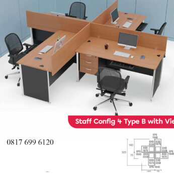 Meja Kantor Modera E Class Staff Config 4 Type B