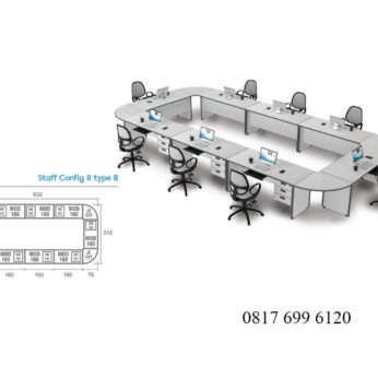 Meja Kantor Modera M Class Staff Config 8 Type B
