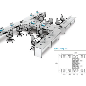 Meja Kantor Modera M Class Staff Config 12