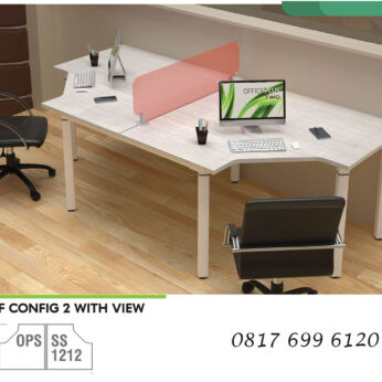 Meja Kantor Modera Office Plus Two Staff Config 2