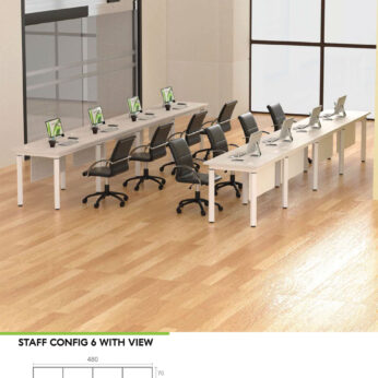 Meja Kantor Modera Office Plus Two Staff Config 6