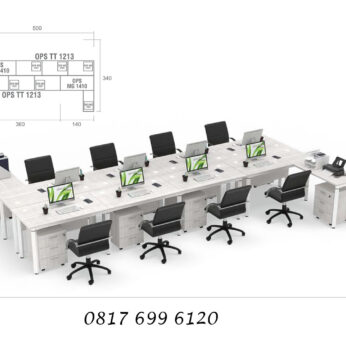 Meja Kantor Modera Office Plus Two Staff Config 8 Type B
